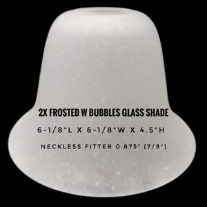 VTG 2 White Frosted Bubbles Bell Neckless Fitter Pendant Replacement Shade